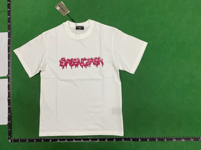 White printed T-shirt — single-product front QC photo
