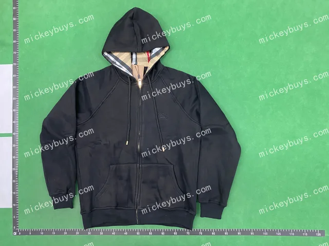 Navy hooded jacket — single-product front QC photo