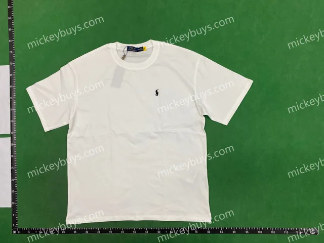 White logo T-shirt — single-product front QC photo