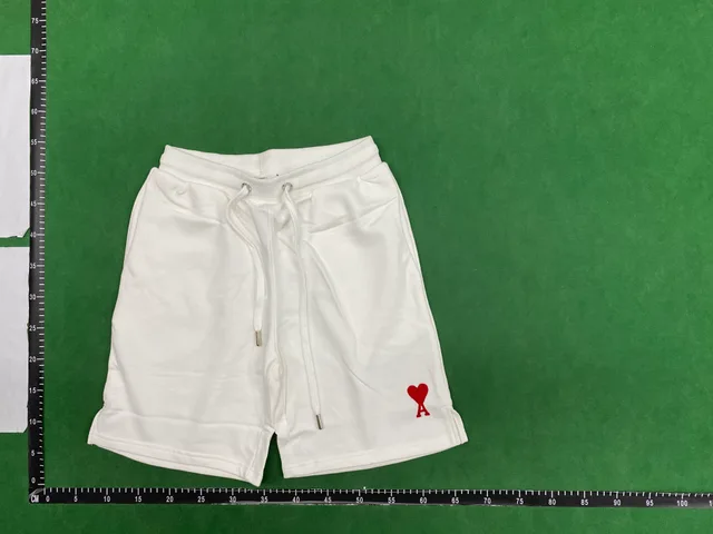 White drawstring shorts — single-product front QC photo