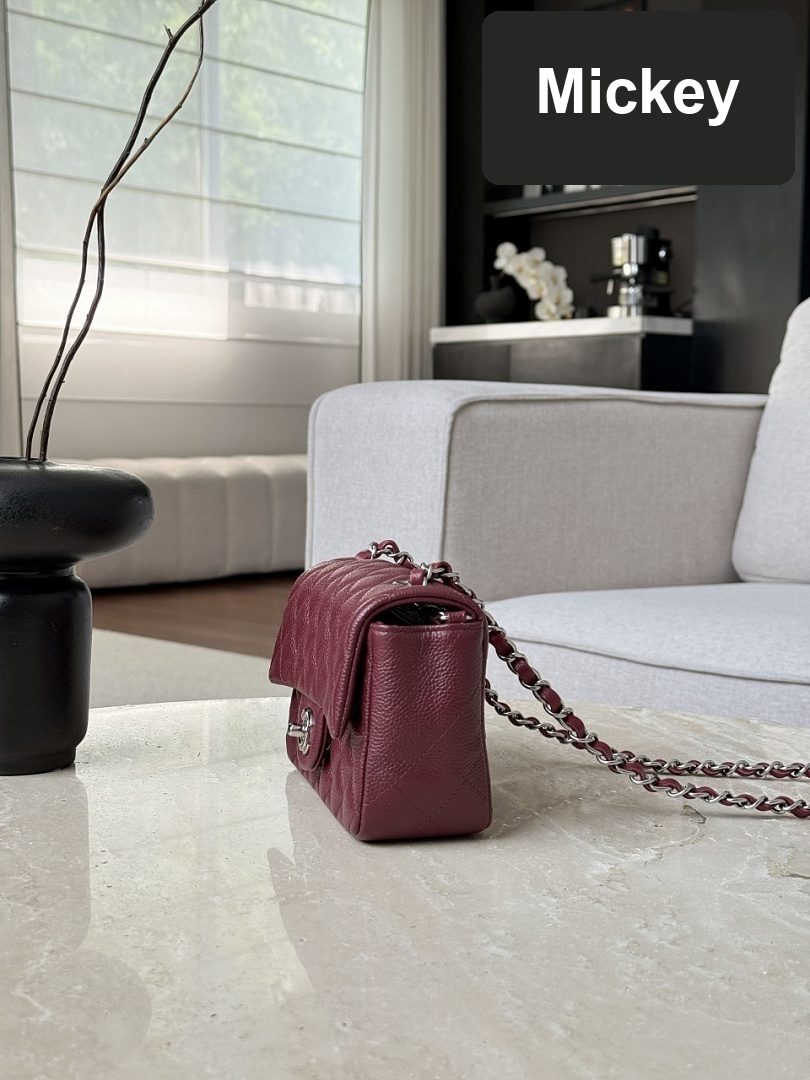【S】$402=2690CNY｜Chanel (cf20 Ball burgundy silver ) God Factory｜Item ID-97788