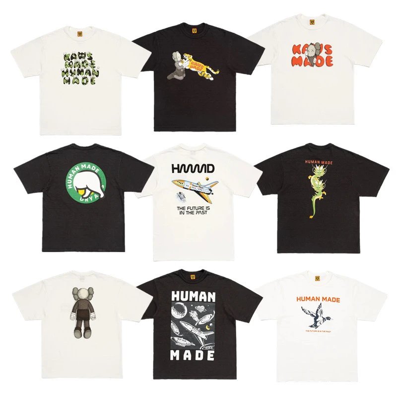 Niche streetwear brand summer unisex couple cartoon print loose short-sleeved T-shirts
