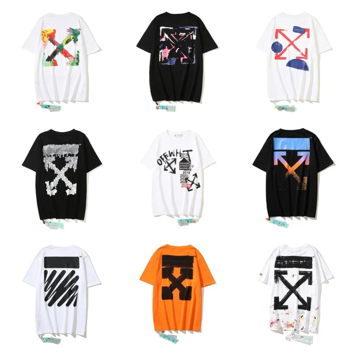 Off T-shirt with printed short sleeves, unisex.