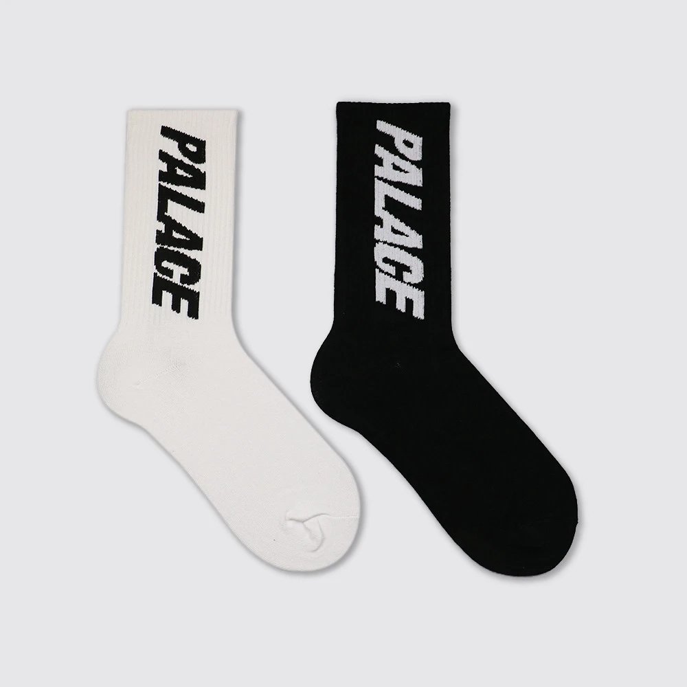 PA letter logo mid-calf socks