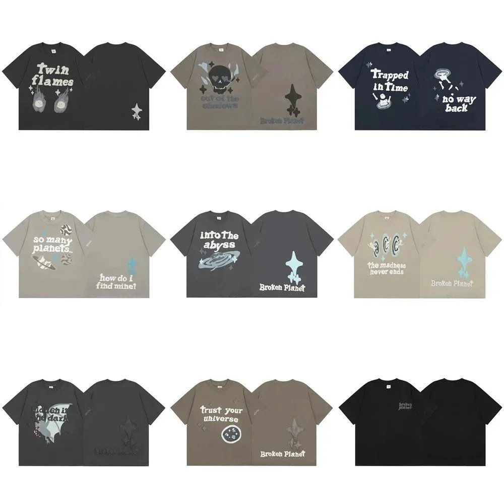 Cartoon foam print crew neck short-sleeved T-shirt collection