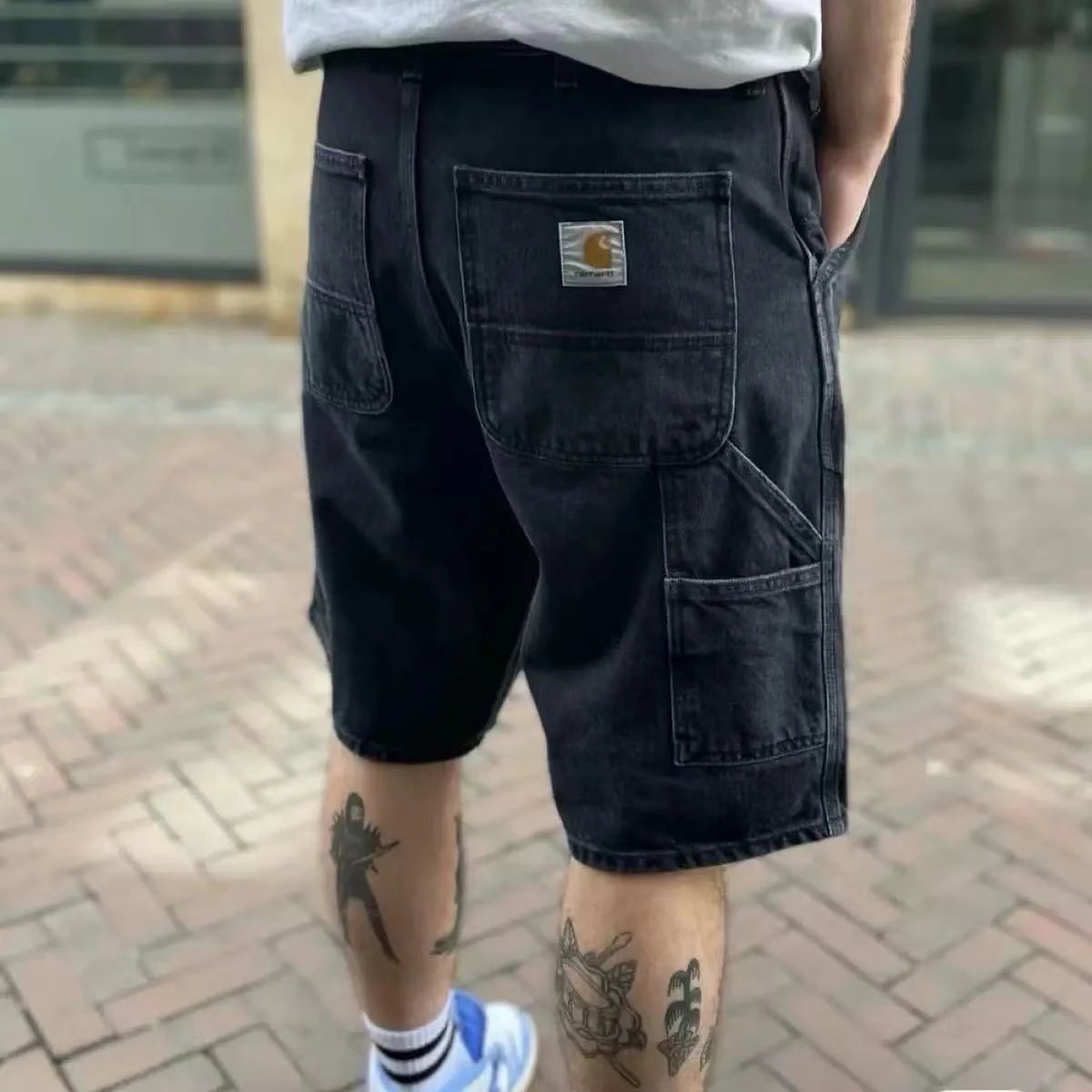 ca水洗工装牛仔短裤